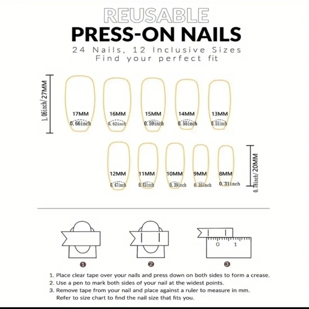 24 Pieces press on nails